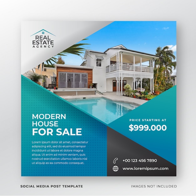 Real estate social media post template