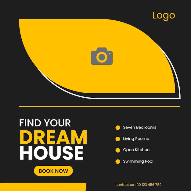 Real estate social media post and web banner template