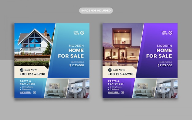 Real Estate Social Media Post And Web Banner