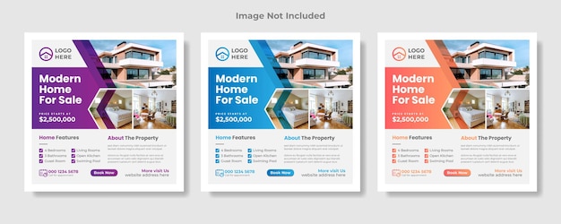 Real estate social media post e banner web