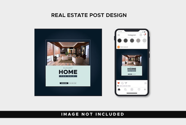 Vector real estate social media post