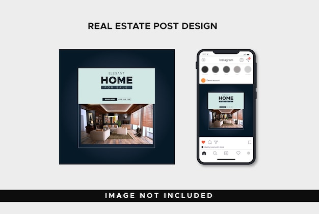 Vector real estate social media post