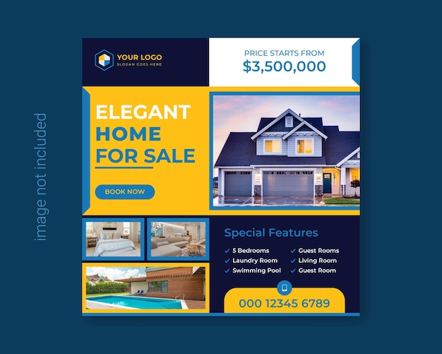 Real estate social media promotion Premium Vector