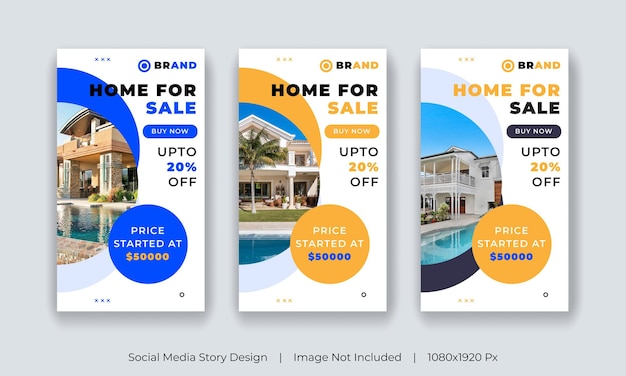 Real Estate Social Media Story Layouts Social media story template Editable post design