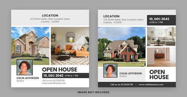 Real Estate Social Media Template Open House Social Media Template Real Estate Services