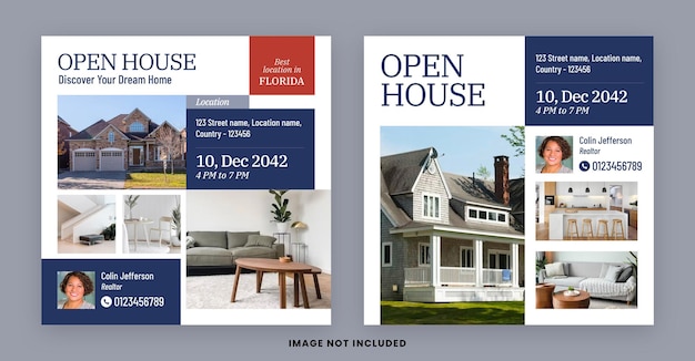 Real Estate Social Media Template Open House Social Media Template Real Estate Services