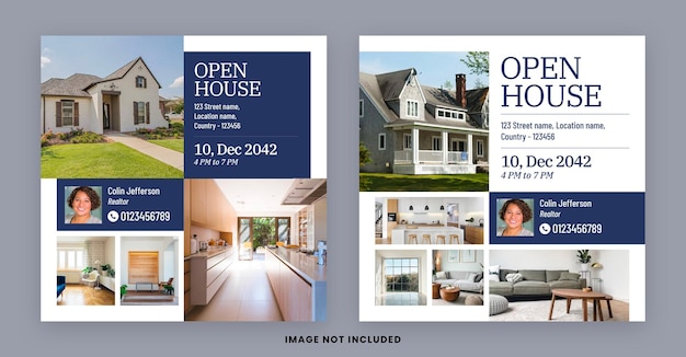 Real Estate Social Media Template Open House Social Media Template Real Estate Services