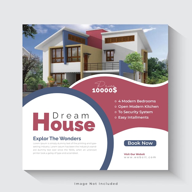 Vector real estate social media templates