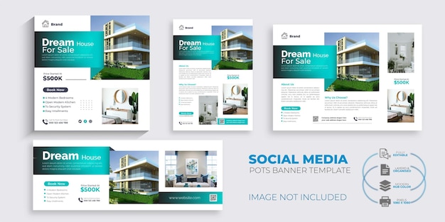 Real Estate speciale social media postsjabloon