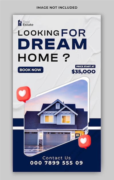 Real estate story template design