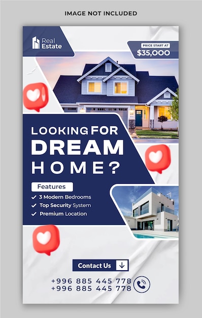 Real estate story template design