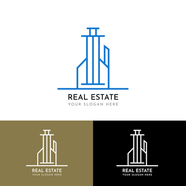 Design del logo della torre immobiliare