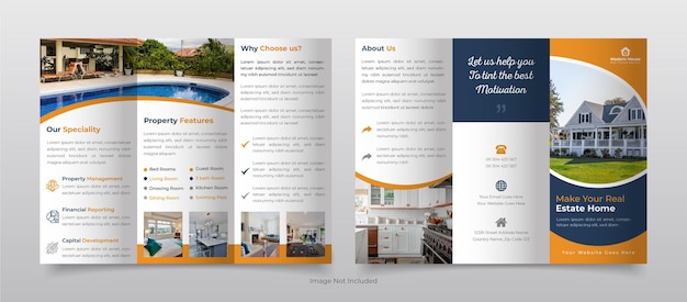 real estate trifold brochure template