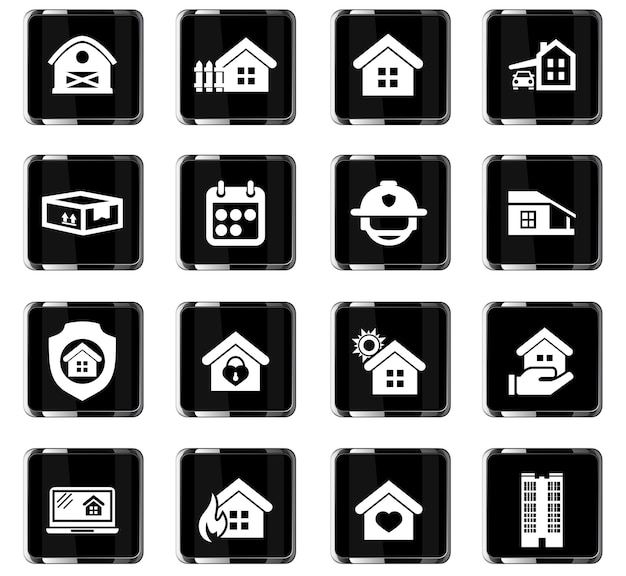 Vector real estate vector icons for user interface design