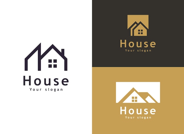 Real estate vector logo template modern huis en eigendom logo