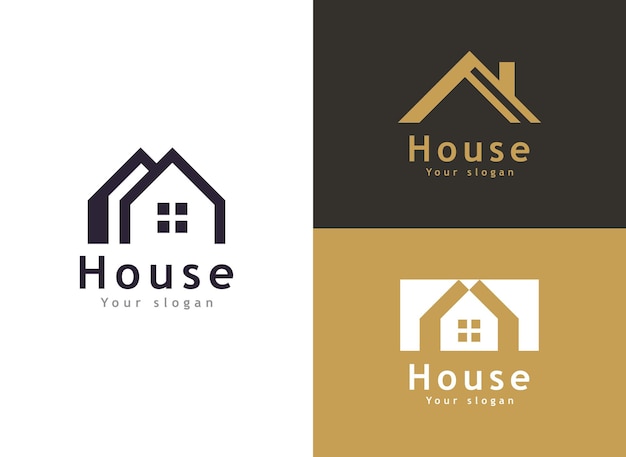 Real estate vector logo template modern huis en eigendom logo