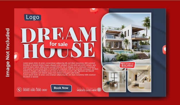 Real estate web banner template design