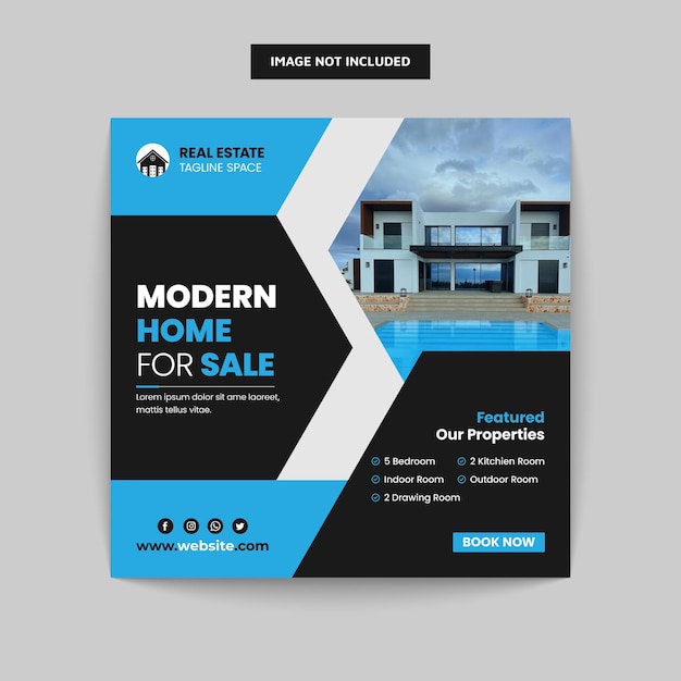 Vector real estate web banner template design