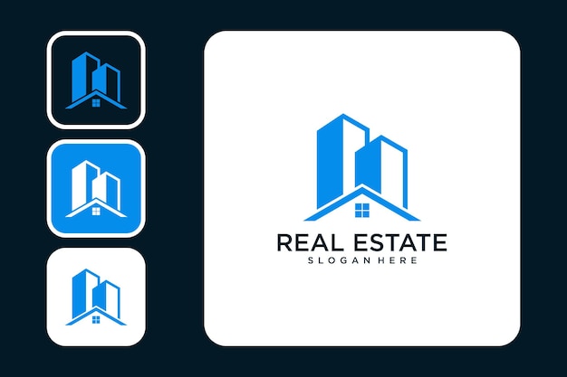 real estate with building logo design