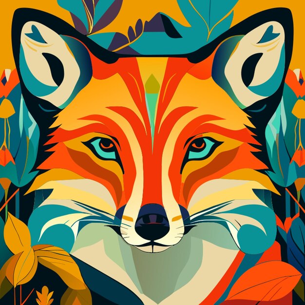 A real fox vector illustration