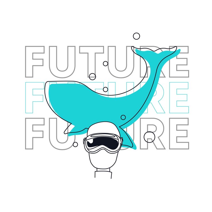 Vector the real future virtual reality design illustration