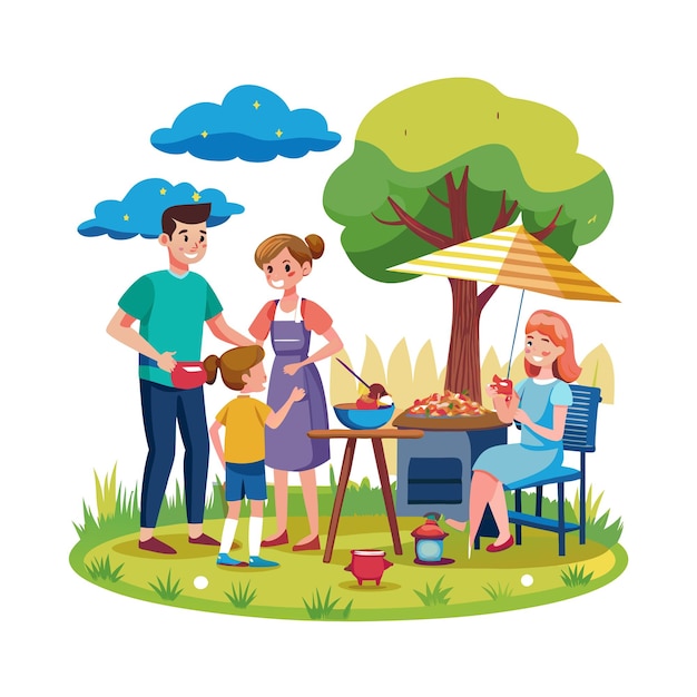 Real Life Family Moments Vector Illustratie Concepten