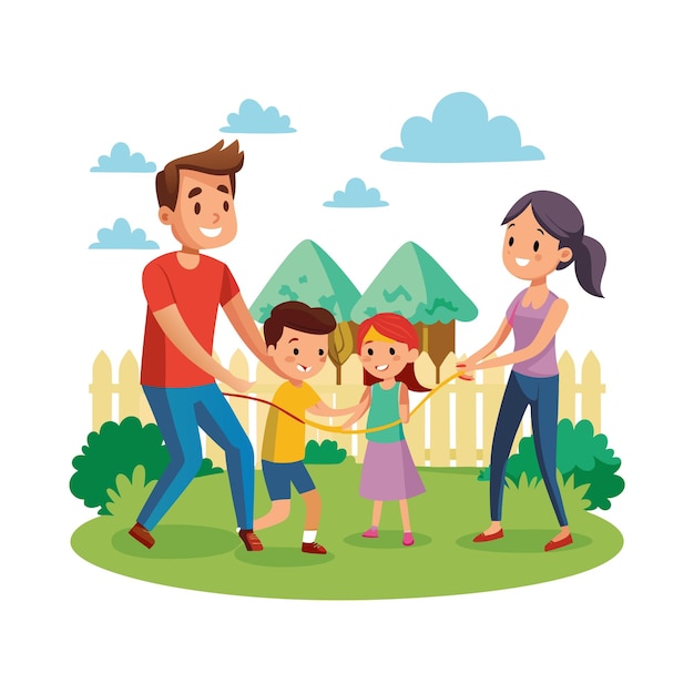 Real Life Family Moments Vector Illustratie Concepten