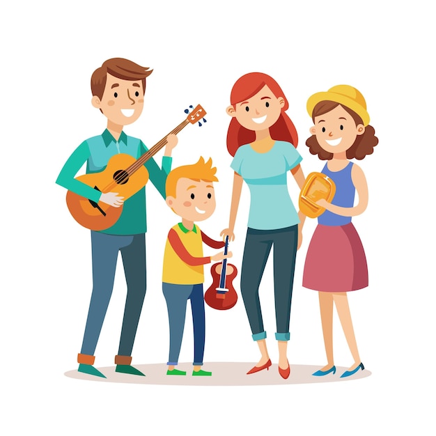 Real Life Family Moments Vector Illustration Concepts