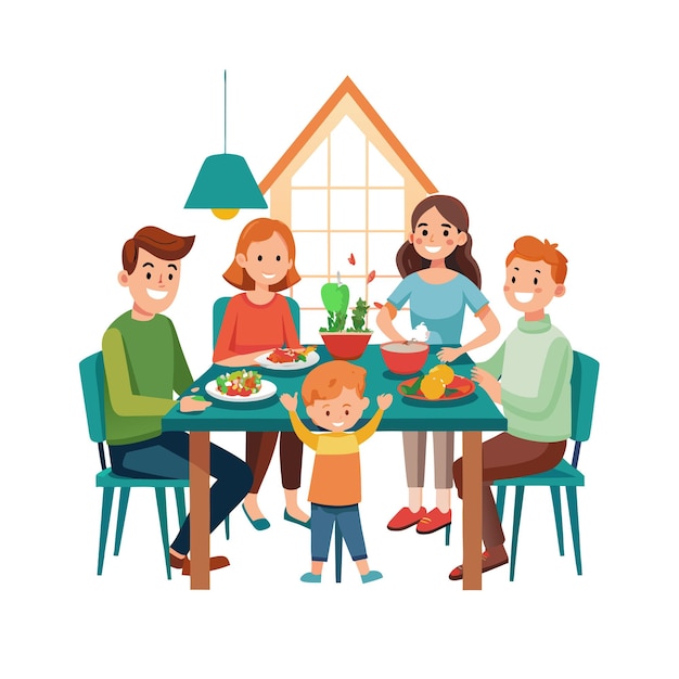 Real Life Family Moments Vector Illustration Concepts