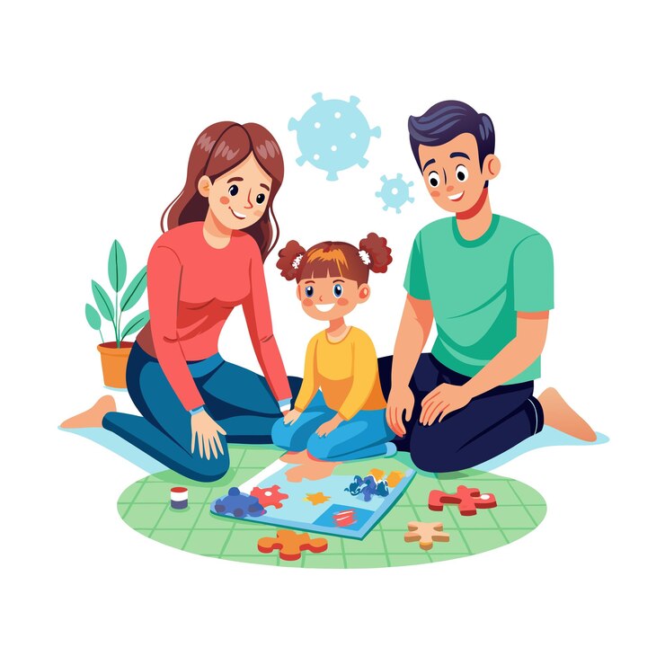 Vector real life family moments vector illustration concepts