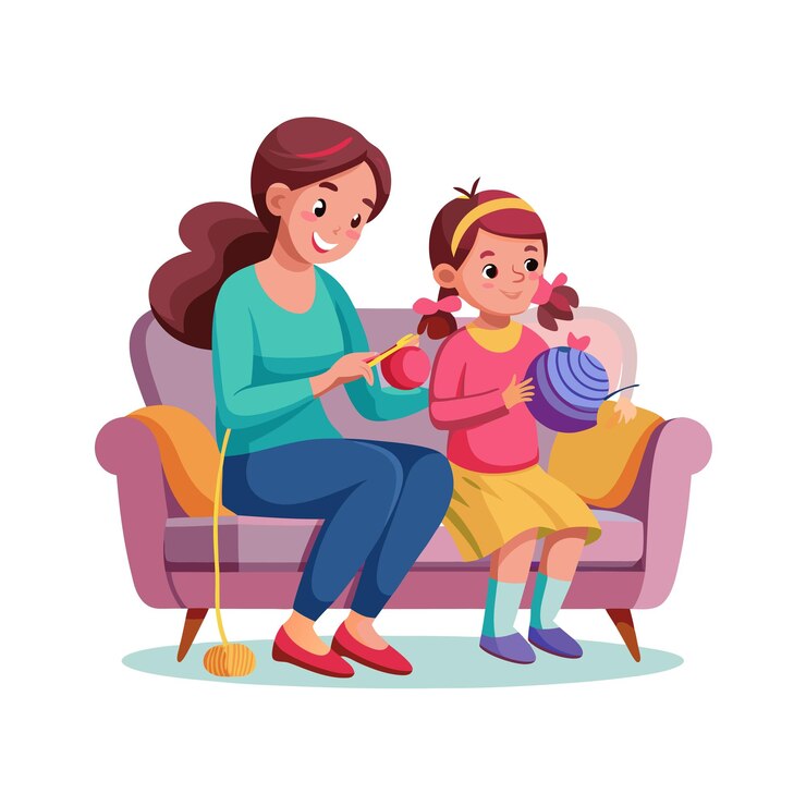 Vector real life family moments vector illustration concepts