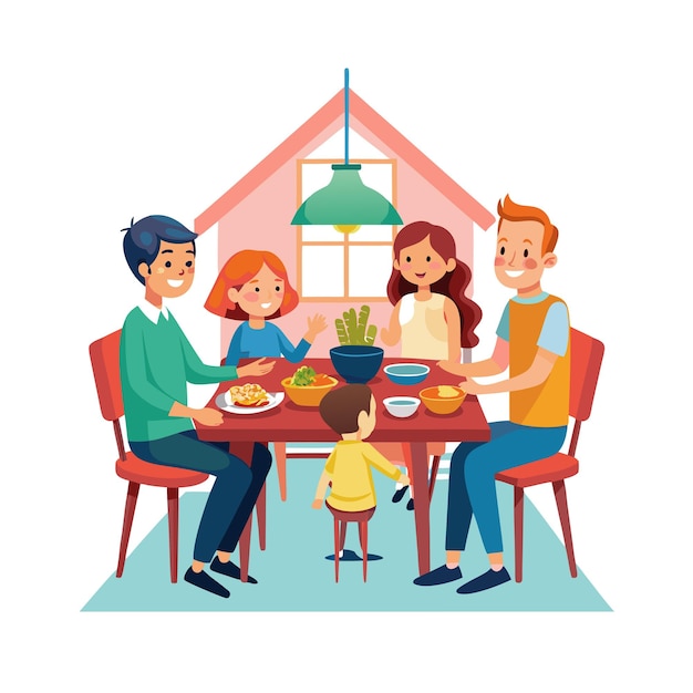 Real Life Family Moments Vector Illustration Concepts