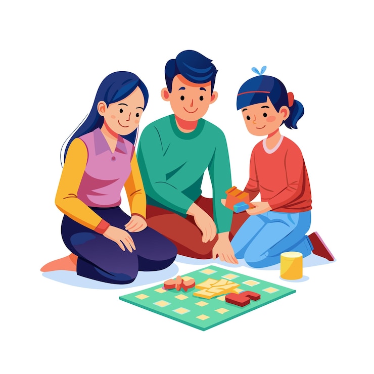 Vector real life family moments vector illustration concepts