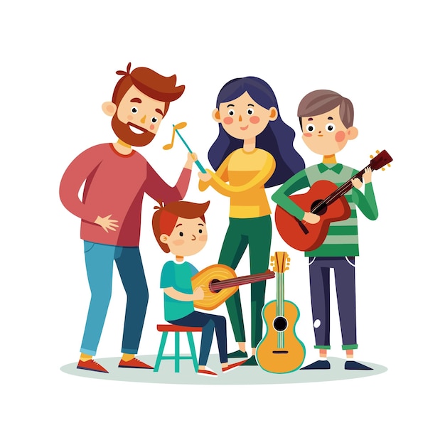 Real Life Family Moments Vector Illustration Concepts