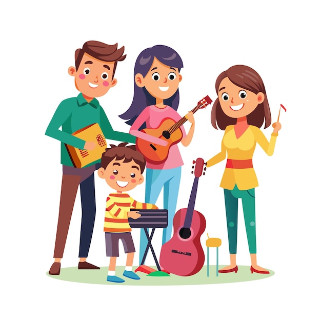 Real Life Family Moments Vector Illustration Concepts