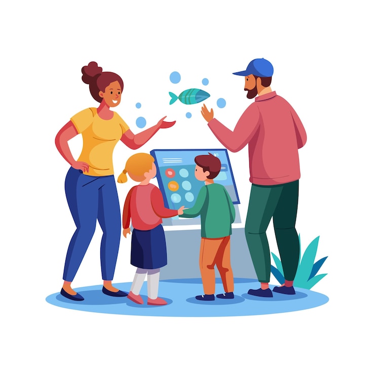 Vector real life family moments vector illustration concepts