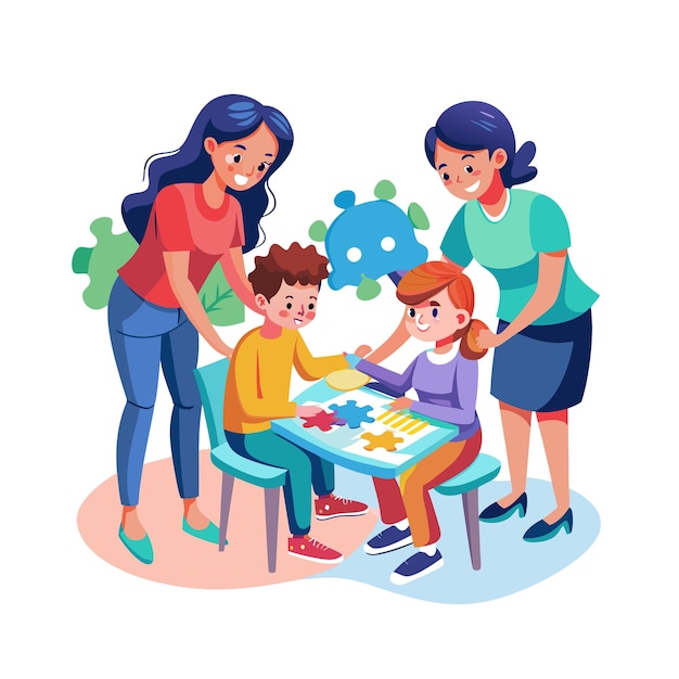 Real Life Family Moments Vector Illustration Concepts