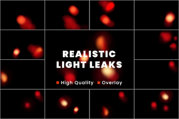 Vector real light leaks overlay