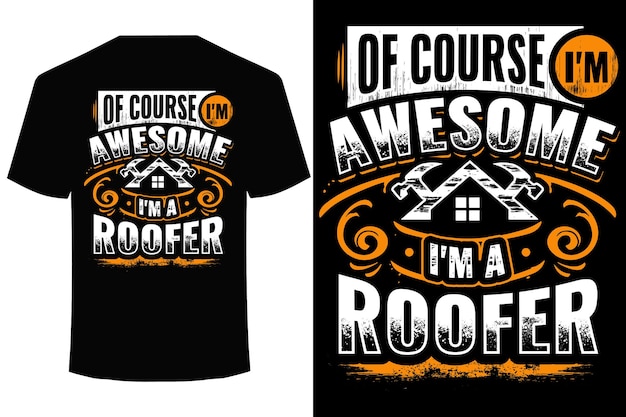 Real men nail on the top roofer t shirt design