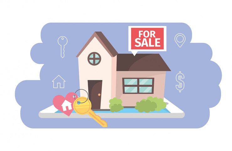 Вектор real state дом для продажи плана