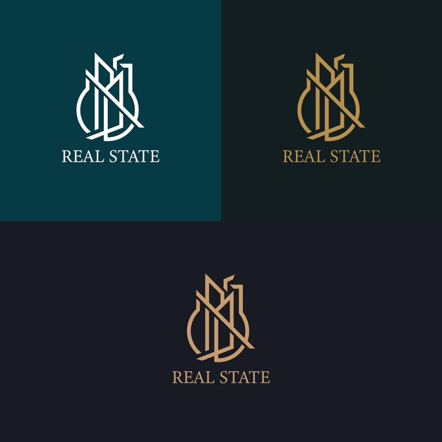 Real state minimal logo design