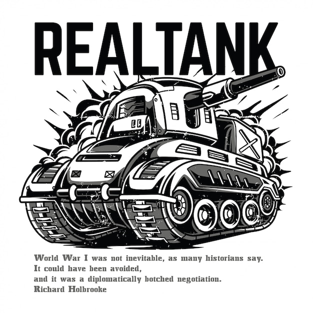 Real tank black and white