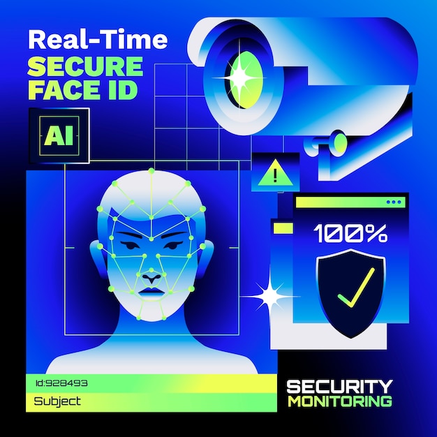 Real-time secure face id security monitoring