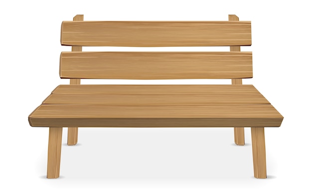 Vector real wood chair on a white background