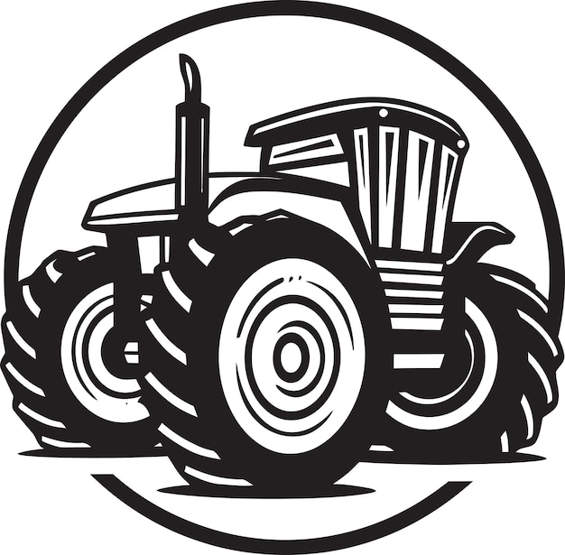 Realisatie van kunstzinnige landbouw met tractorvector