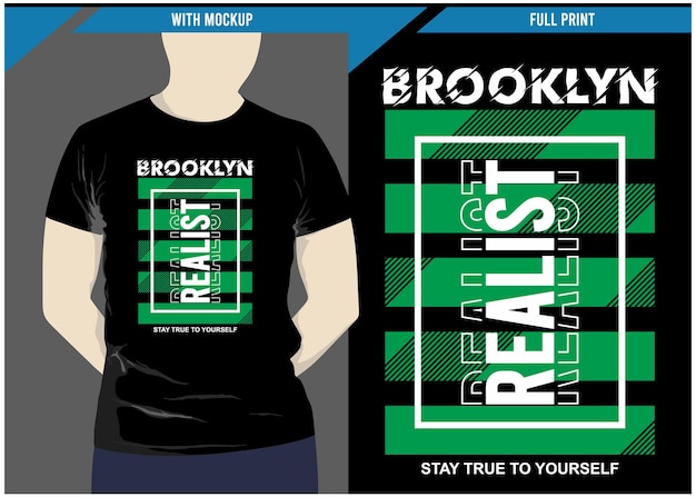 Realist typography t shirt design for print