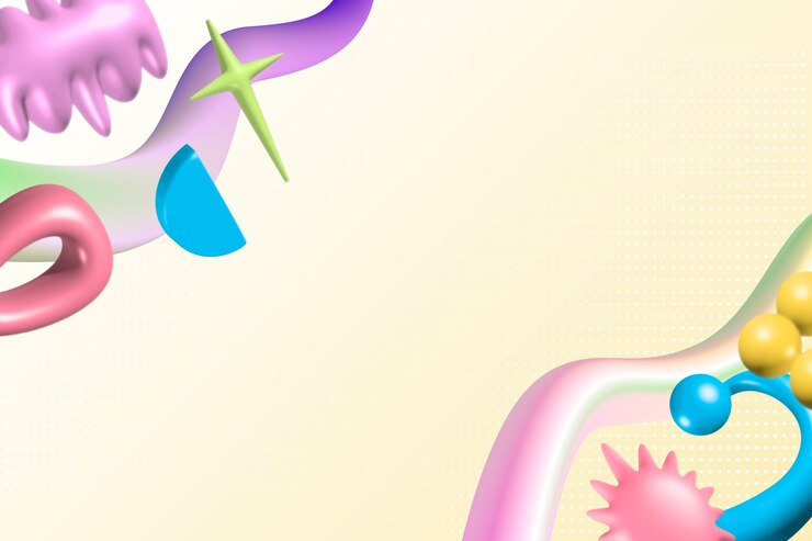 Vector realistic 3d abstract shapes background