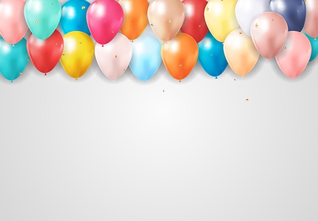 Realistic 3d balloon background  