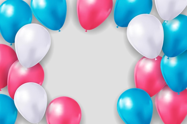 Realistic 3d balloon background  