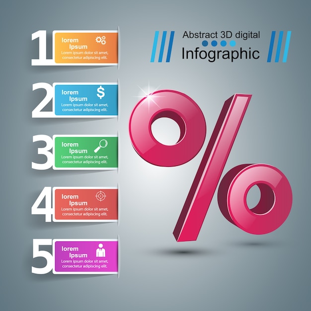 Vector realistic 3d business infographics